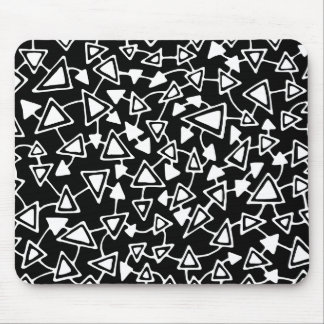 Abstrakt 021112 - Weiß auf Schwarz Mousepad