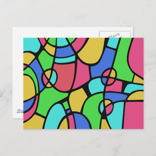 Abstrakt 02 postkarte (Vorne/Hinten)