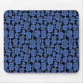Abstrakt 041113 - Baby Blue on Black Mousepad (Vorne)
