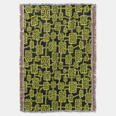 Abstrakt 041113 - Bananengelb auf schwarz Decke (Vorderseite Vertikal)