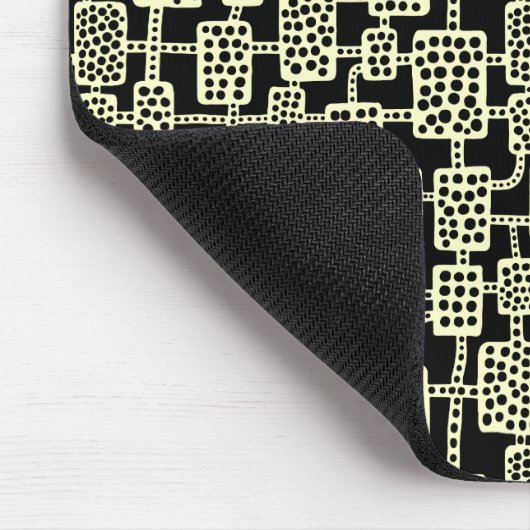 Abstrakt 041113 - Blassgelb auf schwarz Mousepad (Ecke)