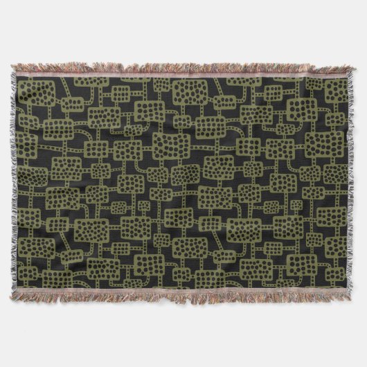 Abstrakt 041113 - Deep Olive on Black Decke (Vorderseite)