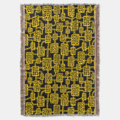 Abstrakt 041113 - Gelb auf Schwarz Decke (Vorderseite Vertikal)