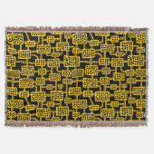 Abstrakt 041113 - Gelb auf Schwarz Decke (Vorderseite)