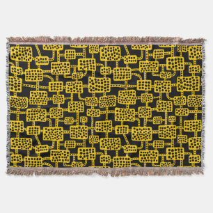 Abstrakt 041113 - Gelb auf Schwarz Decke