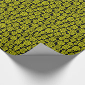 Abstrakt 041113 - Gelb auf Schwarz Geschenkpapier (Ecke)