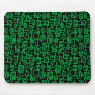 Abstrakt 041113 - Gras grün auf Schwarz Mousepad