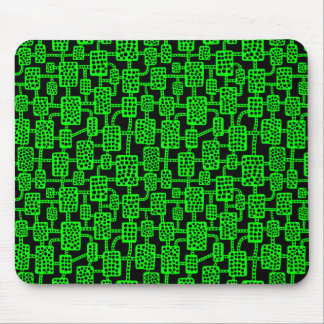 Abstrakt 041113 - Grün auf Schwarz Mousepad