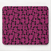 Abstrakt 041113 - Heiß rosa auf Schwarz Mousepad (Vorne)