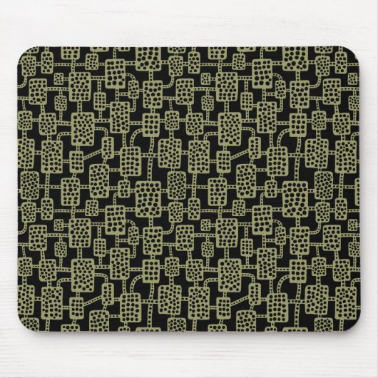 Abstrakt 041113 - Khaki auf schwarz Mousepad (Vorne)