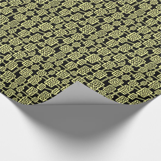 Abstrakt 041113 - Khalk auf Schwarz Geschenkpapier (Ecke)