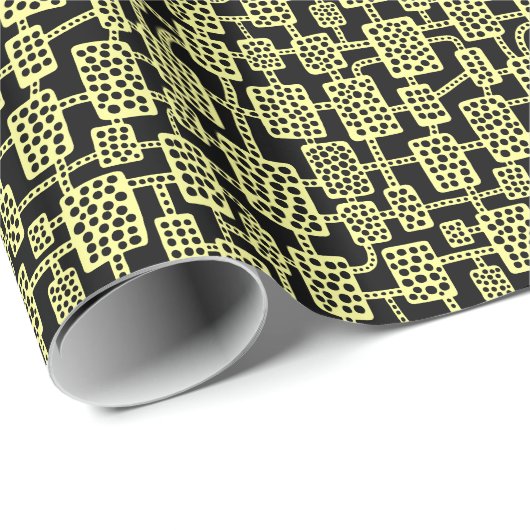 Abstrakt 041113 - Khalk auf Schwarz Geschenkpapier (Rolleneckpunkt)