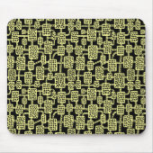 Abstrakt 041113 - Khalk Gelb auf Schwarz Mousepad (Vorne)