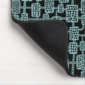 Abstrakt 041113 - Light Blue Green on Black Mousepad (Ecke)