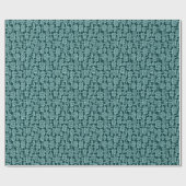 Abstrakt 041113 - Lt Blue Green on Dark Moss Green Geschenkpapier (Flach)