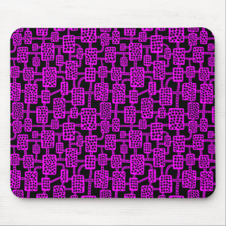 Abstrakt 041113 - Magenta auf Schwarz Mousepad