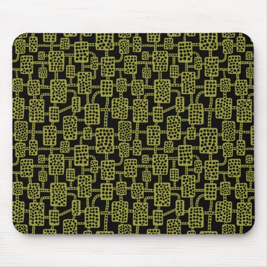 Abstrakt 041113 - Olivenöl auf Schwarz Mousepad (Vorne)