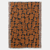 Abstrakt 041113 - Orange auf Schwarz Decke (Vorderseite Vertikal)