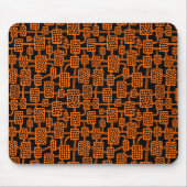 Abstrakt 041113 - Orange auf Schwarz Mousepad (Vorne)