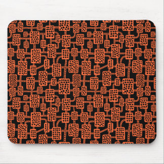 Abstrakt 041113 - Orange im Herbst auf Schwarz Mousepad