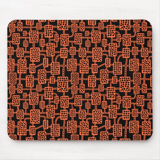 Abstrakt 041113 - Orange im Herbst auf Schwarz Mousepad (Vorne)