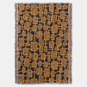 Abstrakt 041113 - Orange in Schwarz Decke (Vorderseite Vertikal)