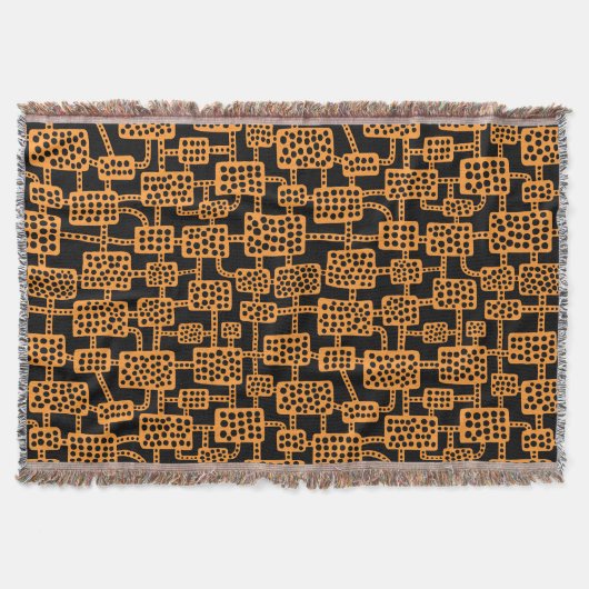 Abstrakt 041113 - Orange in Schwarz Decke (Vorderseite)