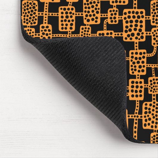 Abstrakt 041113 - Orange in Schwarz Mousepad (Ecke)