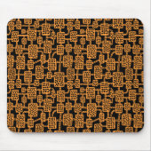 Abstrakt 041113 - Orange in Schwarz Mousepad (Vorne)