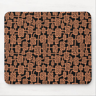 Abstrakt 041113 - Peach on Black Mousepad