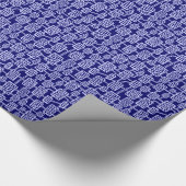 Abstrakt 041113 - Powder Blue on Deep Navy Geschenkpapier (Ecke)