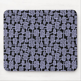 Abstrakt 041113 - Pulverblau auf schwarz Mousepad
