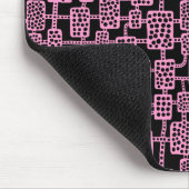 Abstrakt 041113 - Rosa auf Schwarz Mousepad (Ecke)