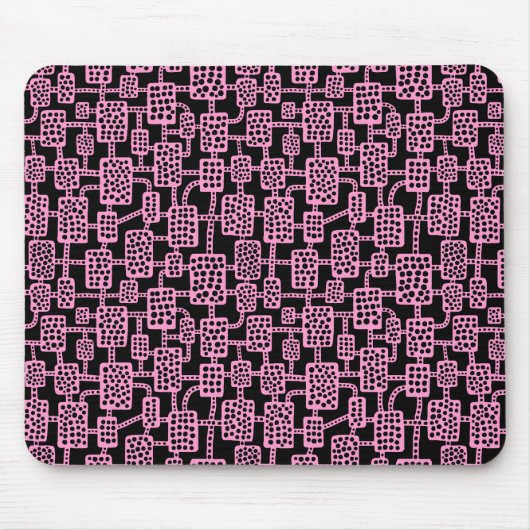 Abstrakt 041113 - Rosa auf Schwarz Mousepad (Vorne)