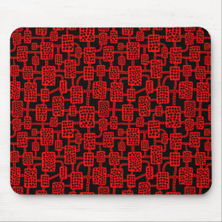 Abstrakt 041113 - Rot auf Schwarz Mousepad