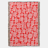 Abstrakt 041113 - Rot weiß Decke (Vorderseite Vertikal)