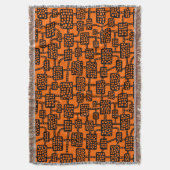 Abstrakt 041113 - Schwarz auf Orange Decke (Vorderseite Vertikal)