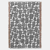 Abstrakt 041113 - Schwarz auf Weiß Decke (Vorderseite Vertikal)