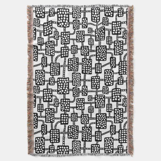 Abstrakt 041113 - Schwarz auf Weiß Decke (Vorderseite Vertikal)