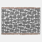 Abstrakt 041113 - Schwarz auf Weiß Decke (Vorderseite)