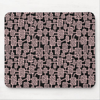 Abstrakt 041113 - Schwarz, verblasst, rosa Mousepad