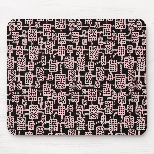 Abstrakt 041113 - Schwarz, verblasst, rosa Mousepad (Vorne)