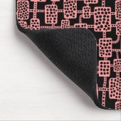 Abstrakt 041113 - Weich rosa auf schwarz Mousepad (Ecke)