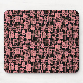 Abstrakt 041113 - Weich rosa auf schwarz Mousepad