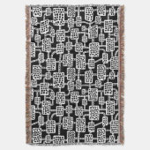 Abstrakt 041113 - Weiß auf Schwarz Decke (Vorderseite Vertikal)