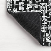 Abstrakt 041113 - Weiß auf Schwarz Mousepad (Ecke)
