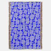Abstrakt 041113 - White on Blue Decke (Vorderseite Vertikal)