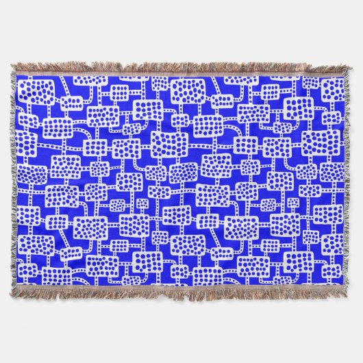 Abstrakt 041113 - White on Blue Decke (Vorderseite)