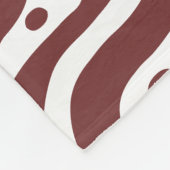 Abstrakt 041211 - Braun auf Weiß Fleecedecke (Ecke)