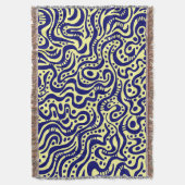 Abstrakt 041211 - Deep Navy Blue on Light Yellow Decke (Vorderseite Vertikal)